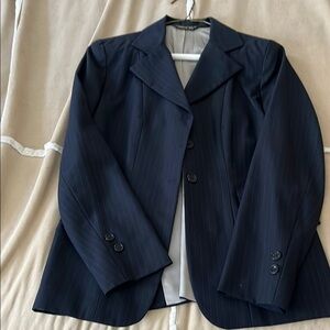 Navy Pinstripe Blazer riding jacket